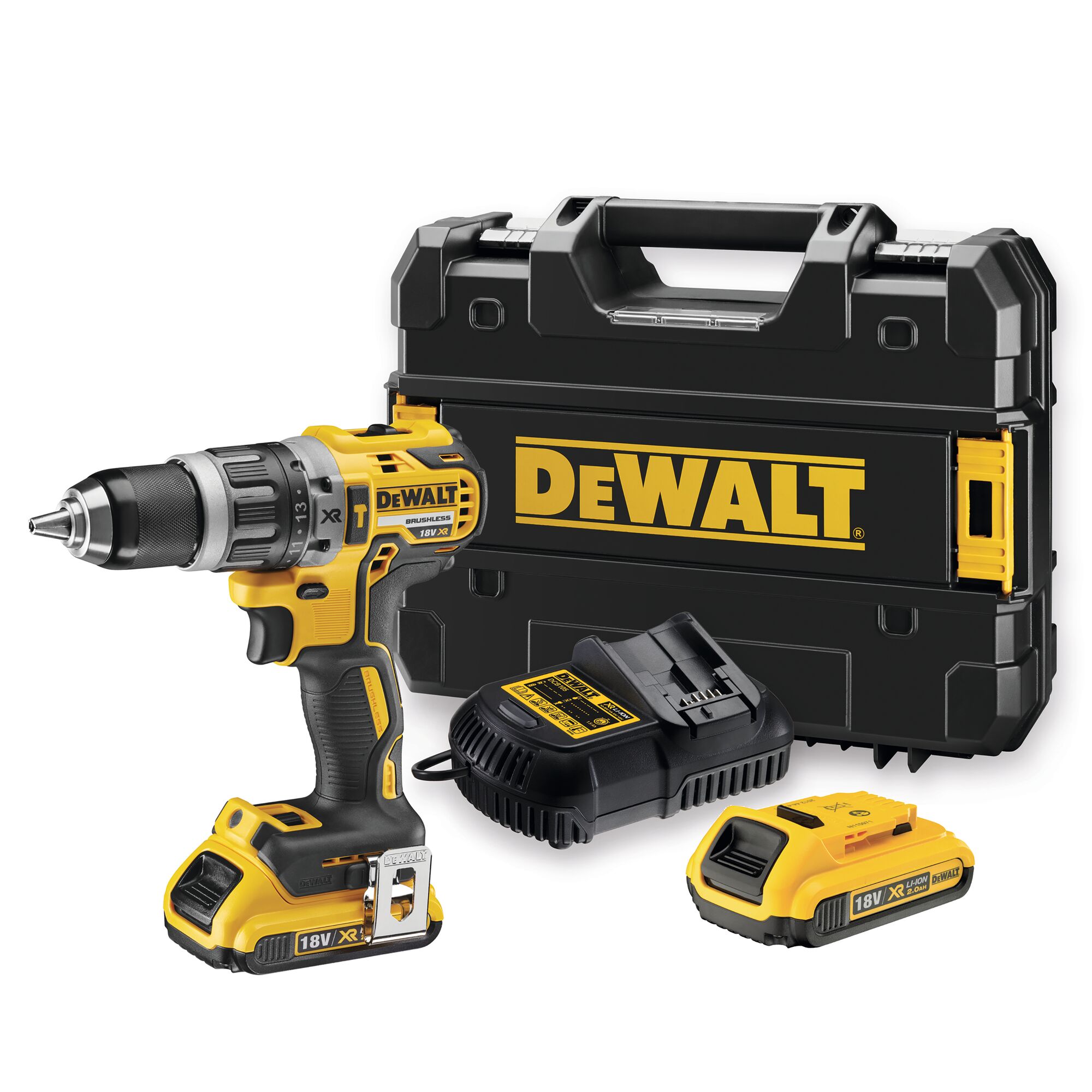 18V XR Brushless Hammer Drill Driver 2 X 2Ah DEWALT