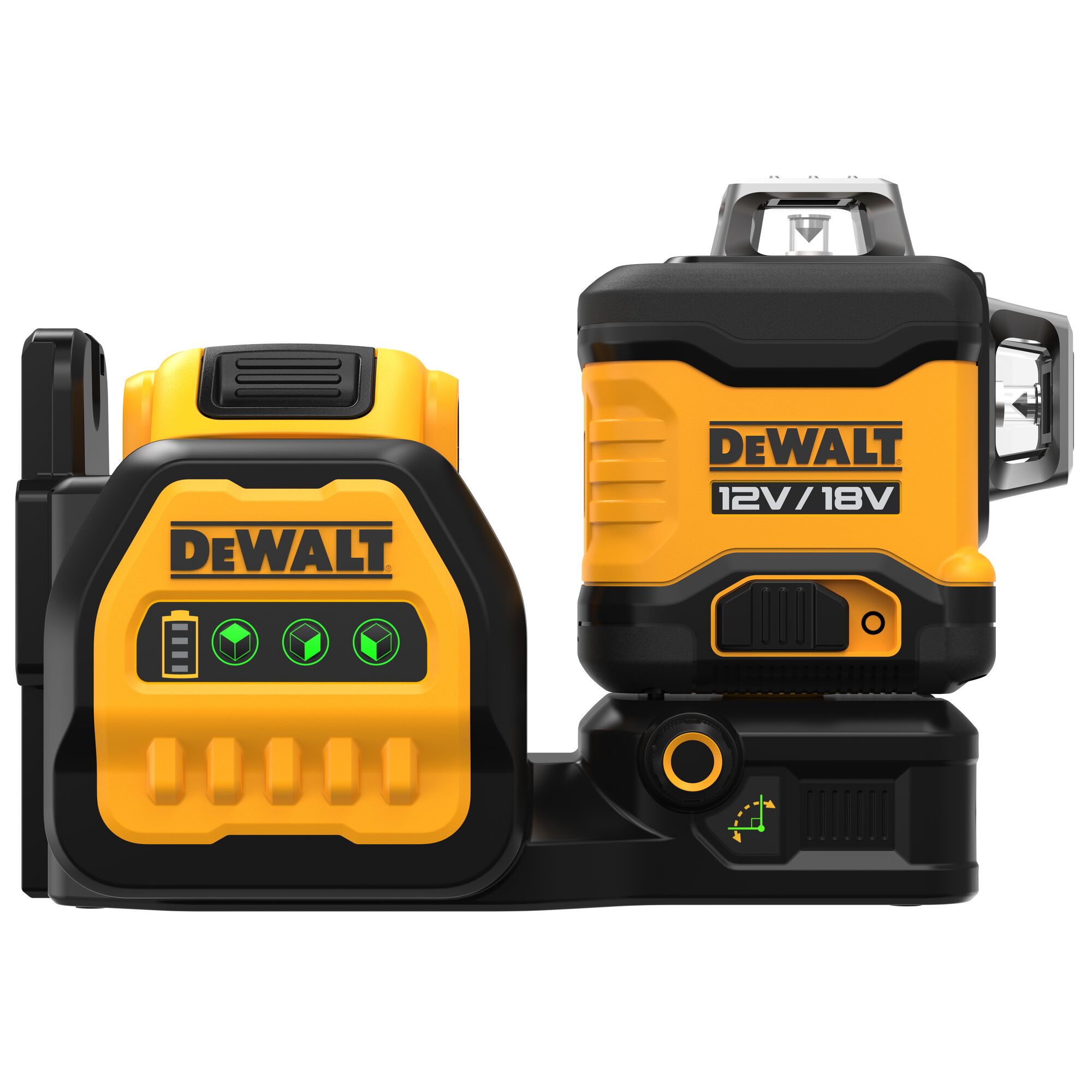 12V 18V XR 3 X 360 Green Cross Line Laser 1 X 2Ah DEWALT