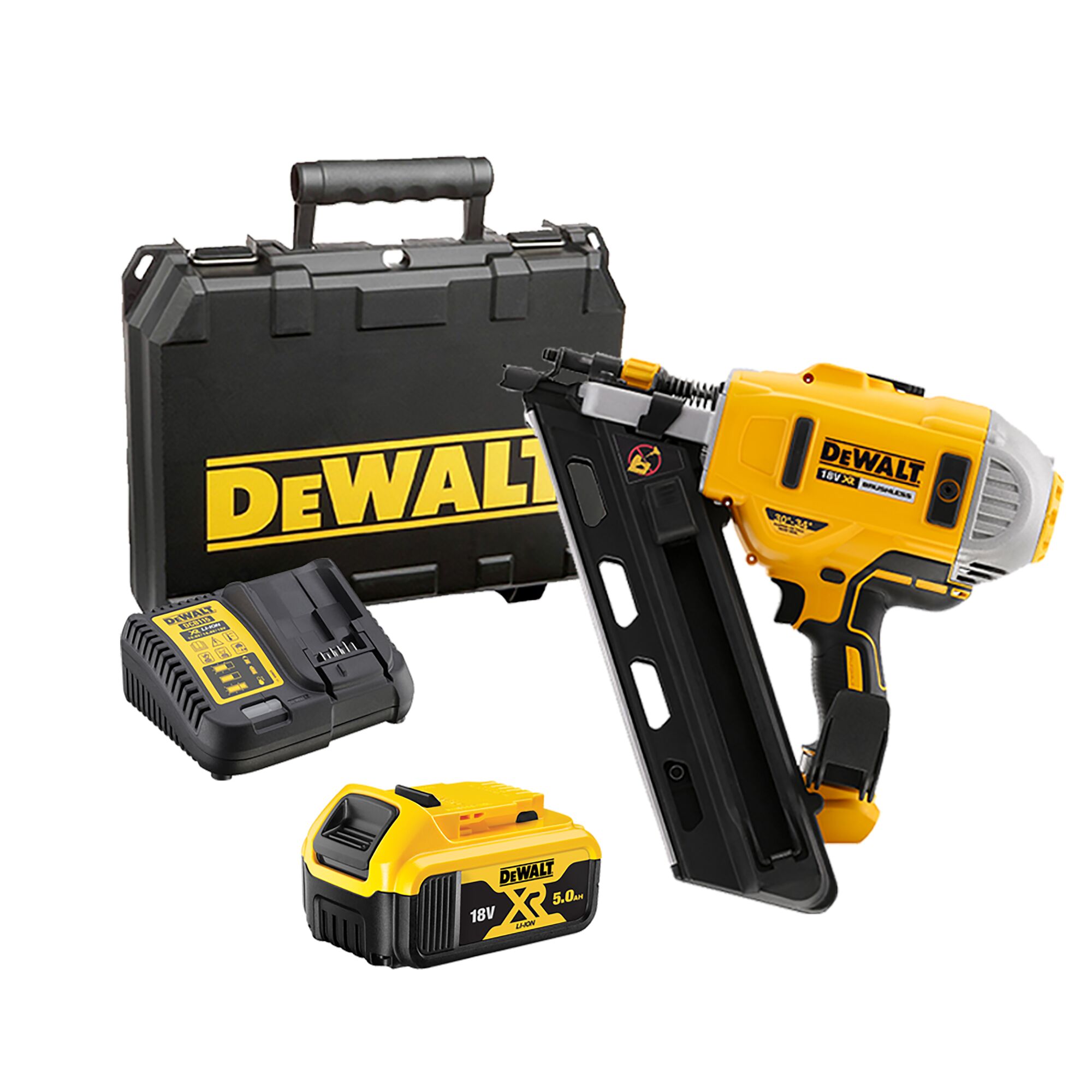 Dewalt 18v xr best sale brushless nail gun manual