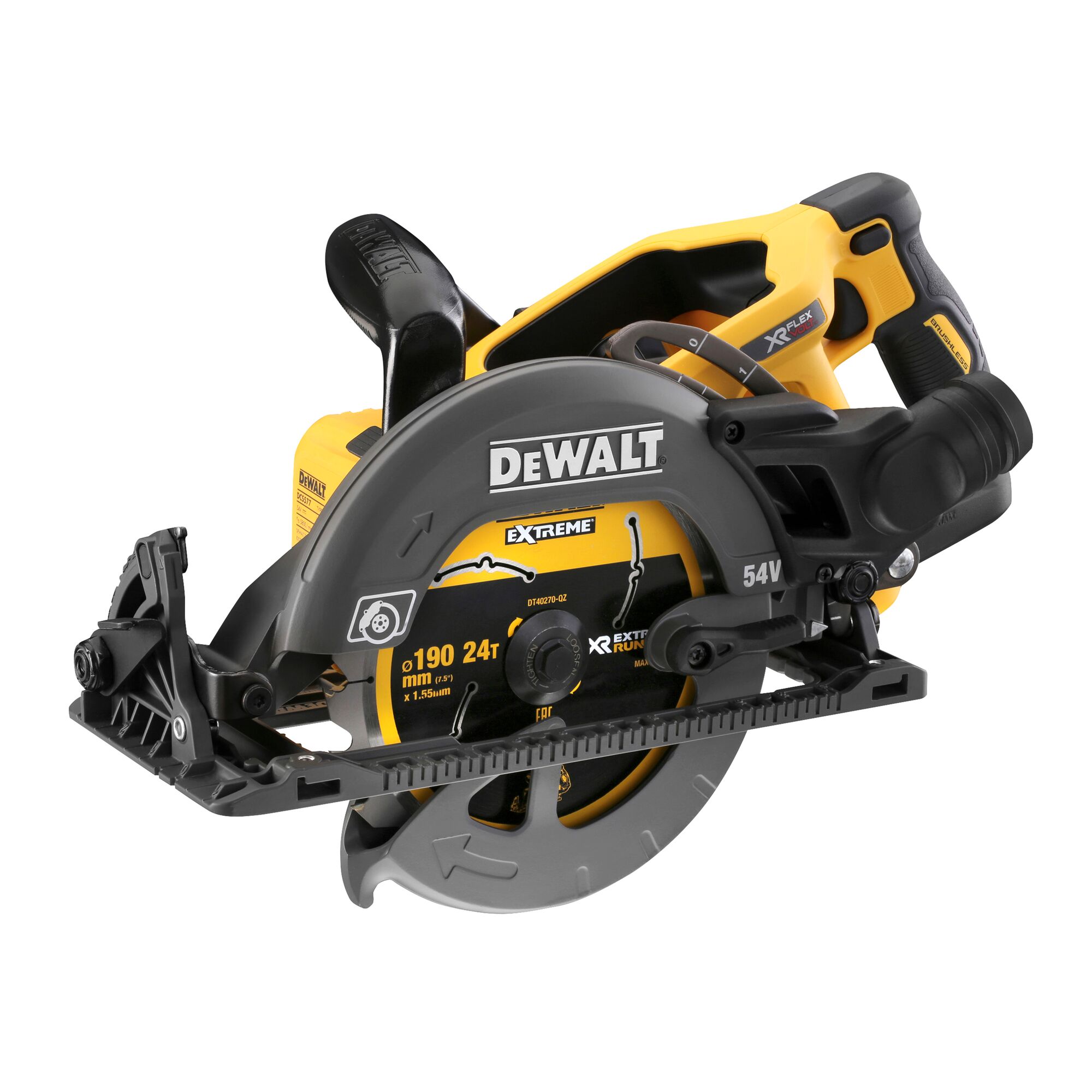 54V XR FLEXVOLT 190mm High Torque Circular Saw Bare Unit DEWALT