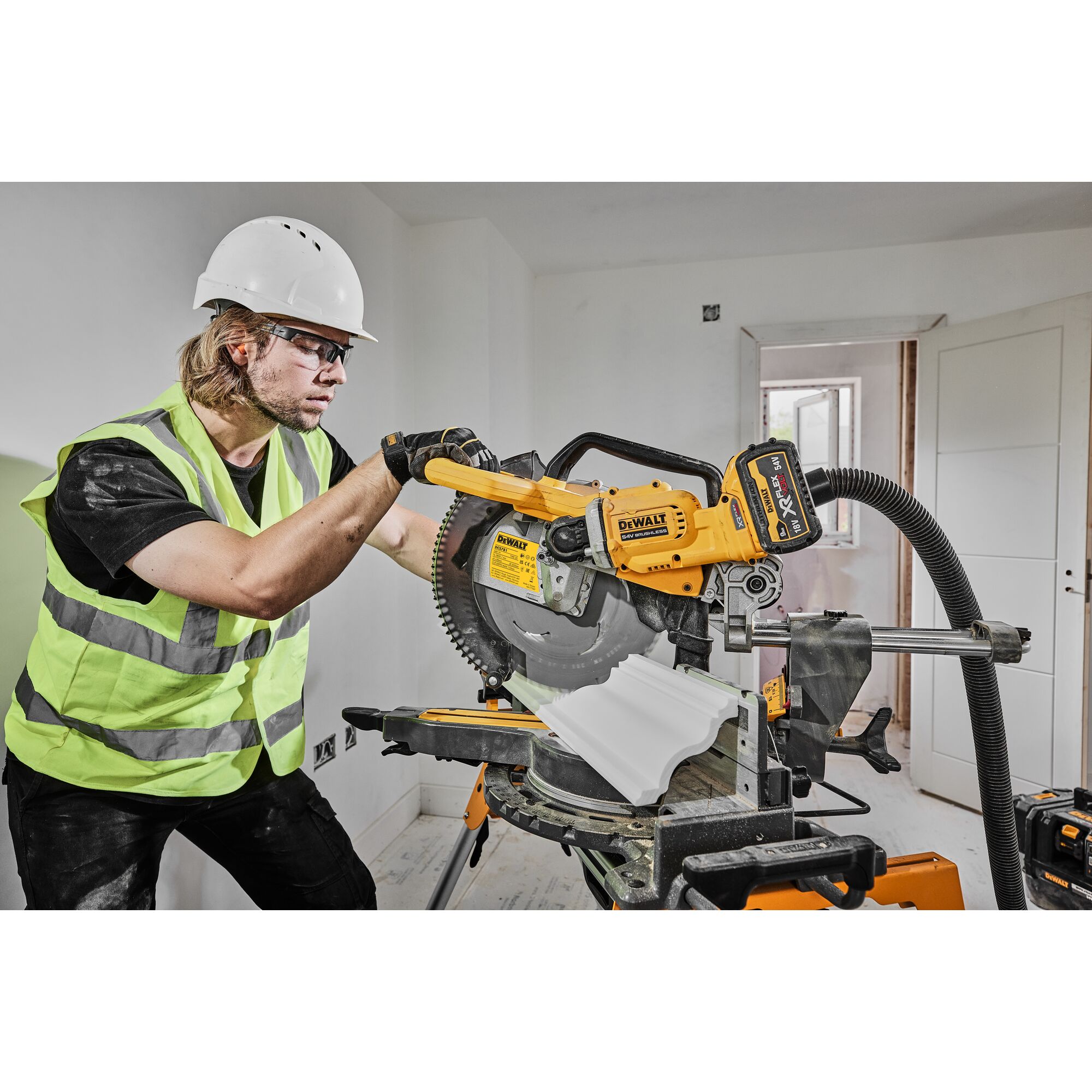 Dewalt 54v best sale drop saw