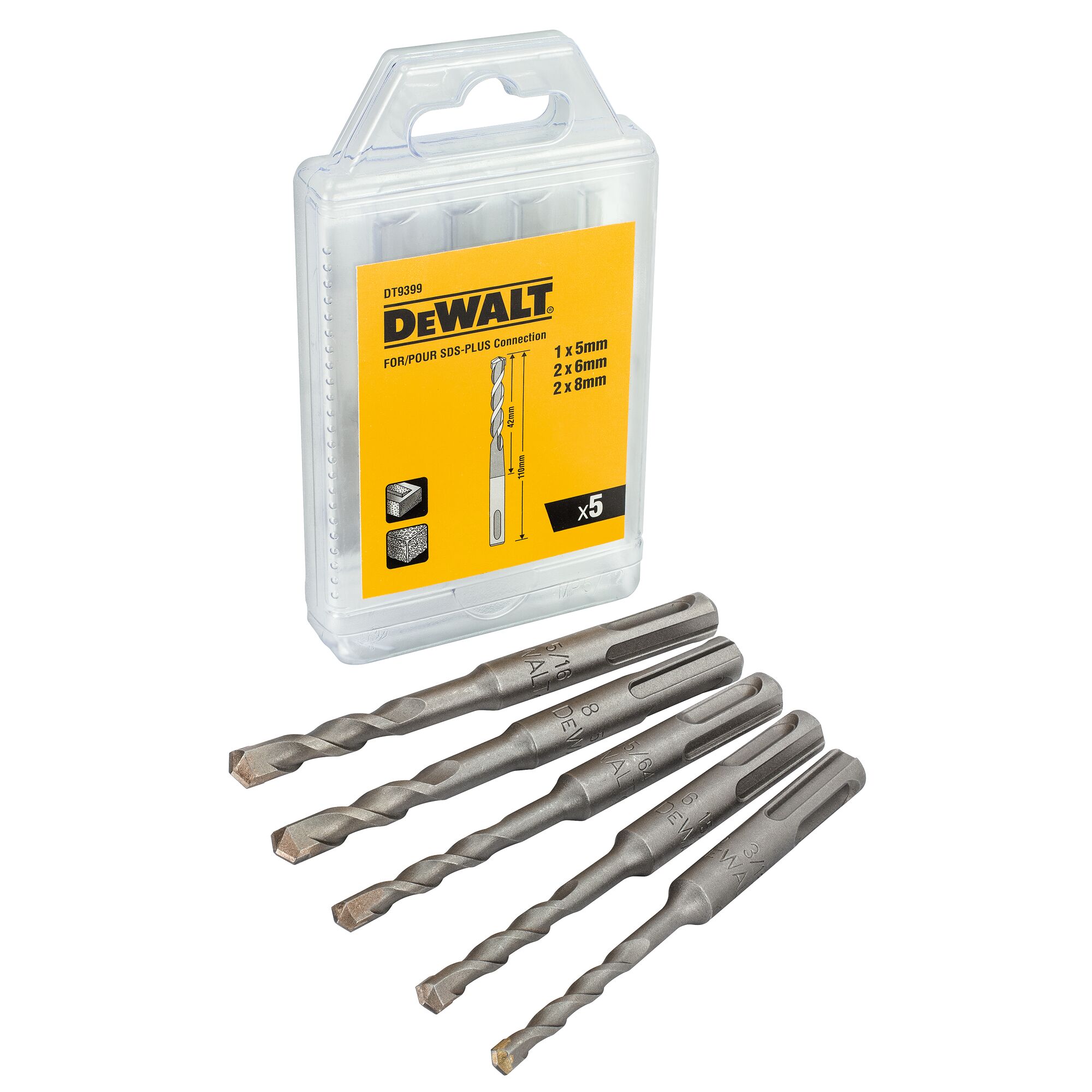 Sds drill best sale bit set dewalt