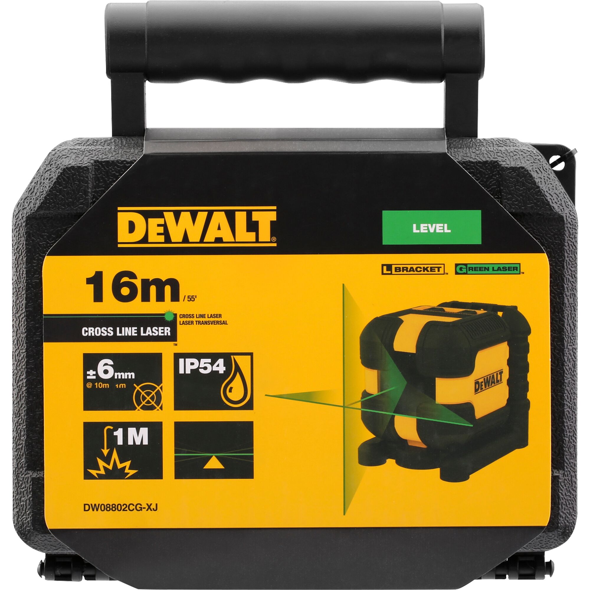 Dewalt dw08802cg green cross deals line laser level