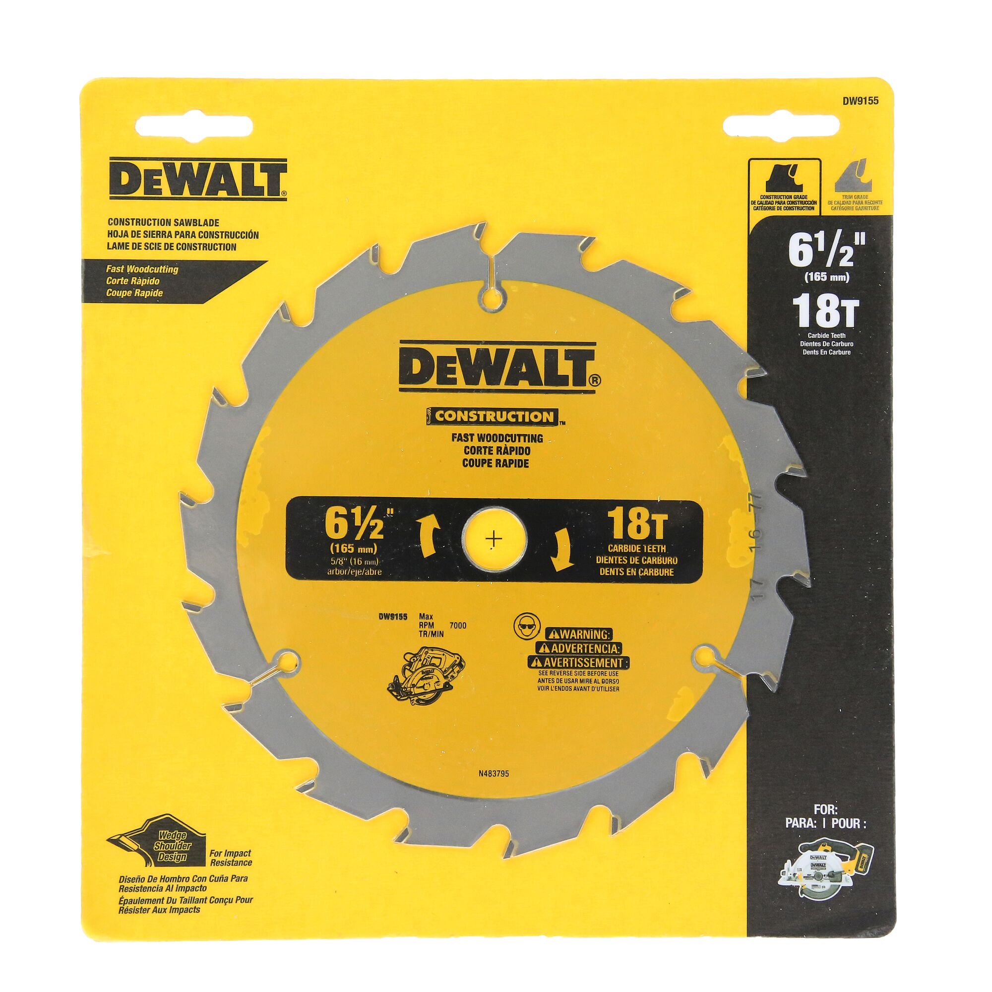 Dewalt construction saw outlet blade